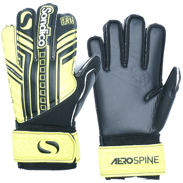 【ショップ限定エントリーでさらに+9倍】【送料無料】ソンディコSondicoジュニアAEROSPINEGLVJN0025-832031サッカーキーパーグローブGKグローブゴールキーパーイエローブラック