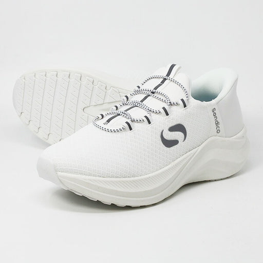 ソンディコSondicoスリッポントレーナー紐付きホワイトカジュアルシューズ25-R300-01