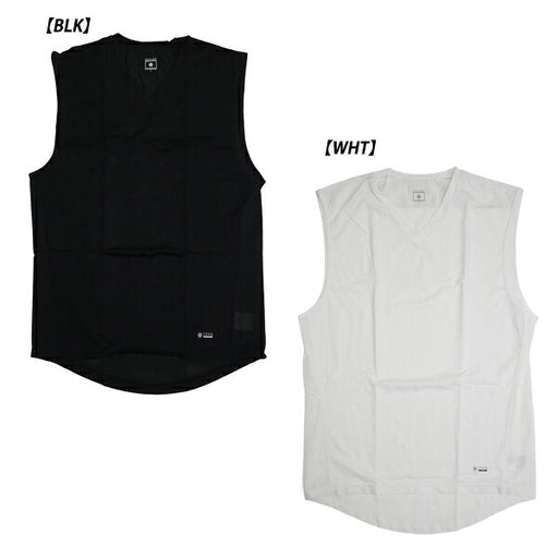 FREEZETECH氷撃冷感シャツノースリーブVネックブラックホワイト25171510A-11A-12A25171503A-04A-05A