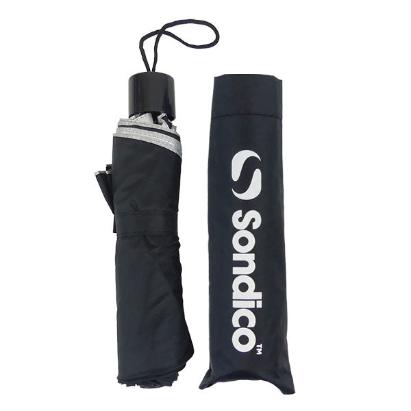 ソンディコSondico折りたたみ傘25E55サッカーフットサルスポーツUVカットワイド晴雨兼用ブラック