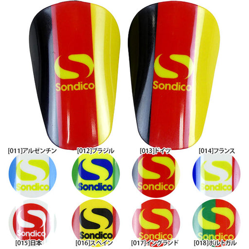 【ネコポス対応可】ソンディコSondicoワールドカップミニシンガード国旗26S855サッカーフットサルすね当て子供用
