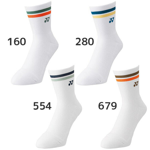 【ネコポス送料無料】YONEXヨネックステニスバドミントンメンズレディースハーフソックス22-25cmホワイト29194