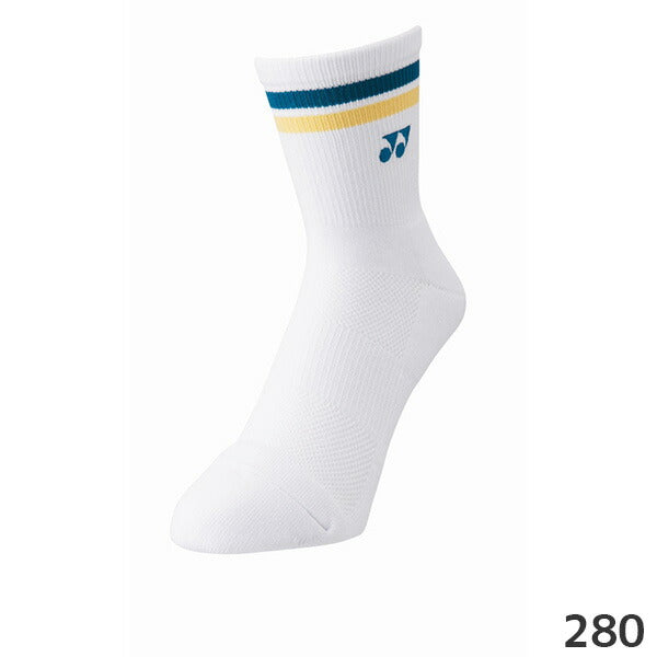 【ネコポス送料無料】YONEXヨネックステニスバドミントンメンズレディースハーフソックス22-25cmホワイト29194