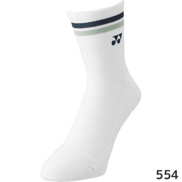 【ネコポス送料無料】YONEXヨネックステニスバドミントンメンズレディースハーフソックス22-25cmホワイト29194