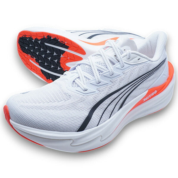 ディヴィエイトニトロ4プーマPUMA312123-26プーマホワイトランニングシューズ