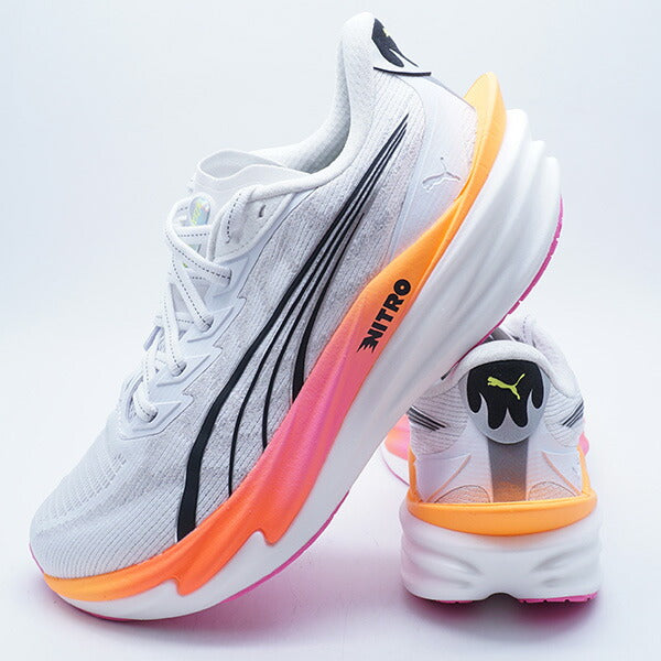 ディヴィエイトニトロ4ウィメンズプーマPUMA312124-10ホワイトピンクレディースランニングシューズ