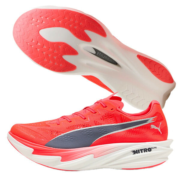 プーマPUMAランニングシューズメンズ大人DeviateNITROElite4ディヴィエイトニトロエリート４軽量レッド312127