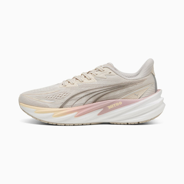 プーマPUMAランニングシューズレディース大人VelocityNITRO5ヴェロシティニトロ5ベージュ312945