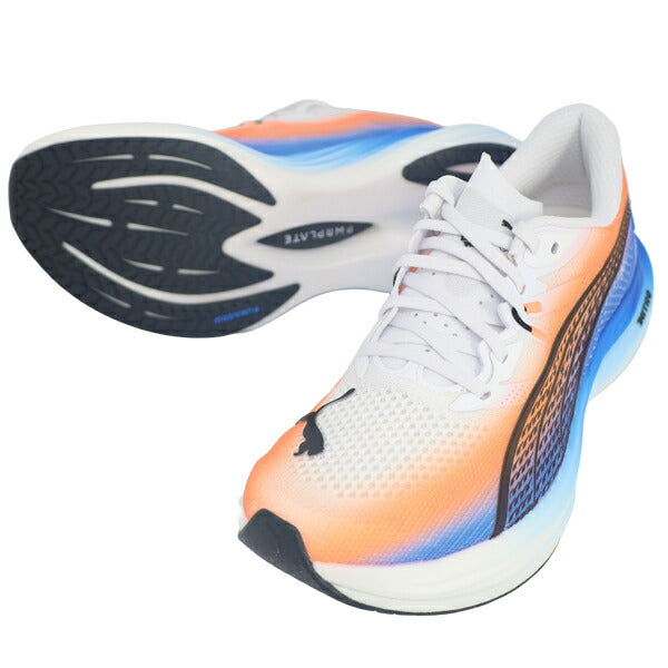 プーマPUMAメンズランニングシューズディヴィエイトニトロ3EKIDENマラソンジョギング駅伝ホワイト313422-01