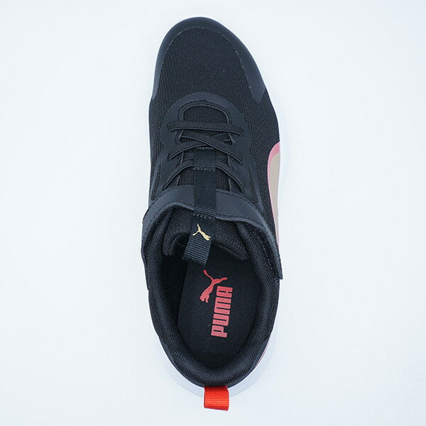スピードモンスターV5GRプーマPUMA313960-01プーマブラックジュニアランニングシューズベルクロ