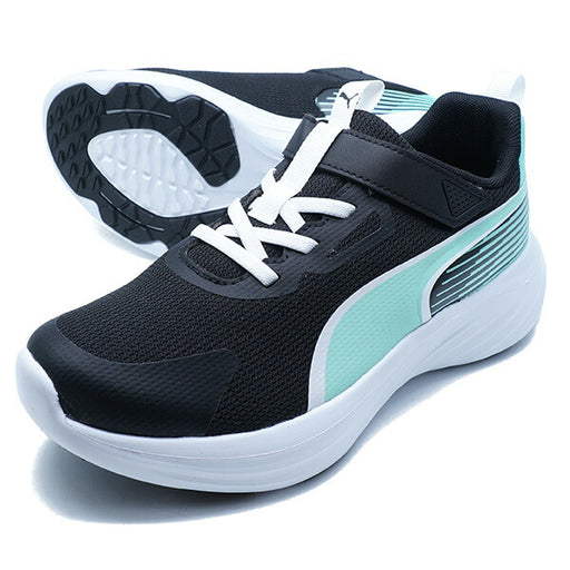 スピードモンスターV5GRプーマPUMA313960-04プーマブラックミントジェリージュニアランニングシューズベルクロ