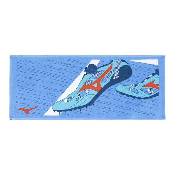 【ショップ限定エントリーでさらに+9倍】ミズノMIZUNOスポーツタオル今治製タオル／陸上デザインフェイスタオル(箱入り)32JYB12200部活卒業卒団記念