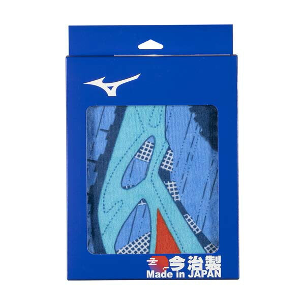 【ショップ限定エントリーでさらに+9倍】ミズノMIZUNOスポーツタオル今治製タオル／陸上デザインフェイスタオル(箱入り)32JYB12200部活卒業卒団記念
