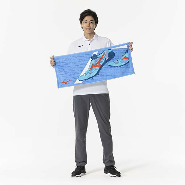 【ショップ限定エントリーでさらに+9倍】ミズノMIZUNOスポーツタオル今治製タオル／陸上デザインフェイスタオル(箱入り)32JYB12200部活卒業卒団記念