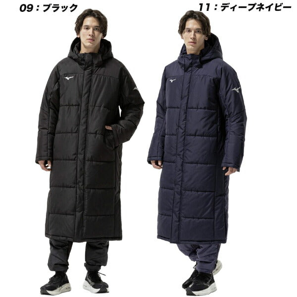 ミズノmizunoテックフィルブレスサーモコート中綿仕様保温素材吸湿発熱25FW32MEC550