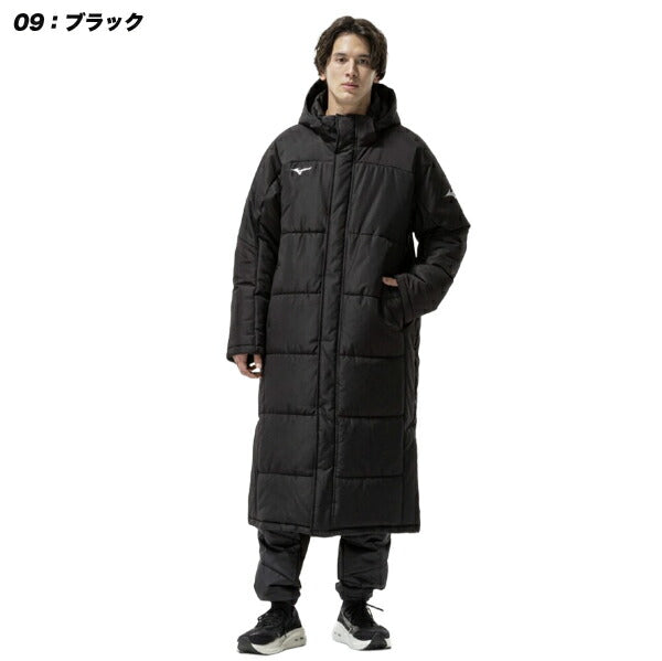 ミズノmizunoテックフィルブレスサーモコート中綿仕様保温素材吸湿発熱25FW32MEC550