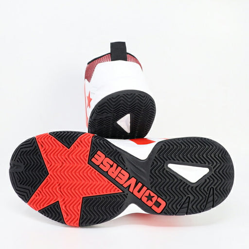 コンバースCONVERSEジュニアバスケットボールシューズバスケミニバスヴィックスターMIDバッシュバスケットホワイト子供33500480
