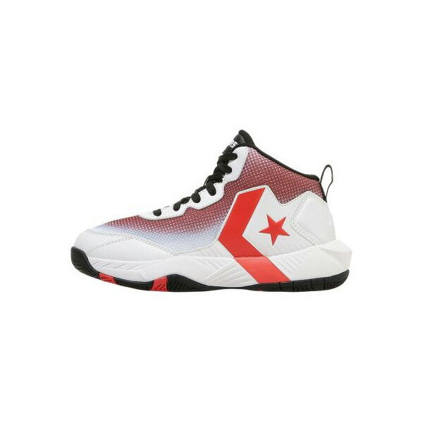 コンバースCONVERSEジュニアバスケットボールシューズバスケミニバスヴィックスターMIDバッシュバスケットホワイト子供33500480