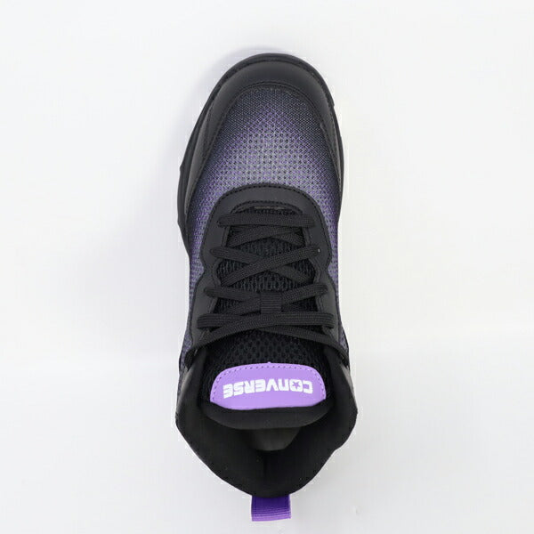 コンバースCONVERSEジュニアバスケットボールシューズバスケミニバスヴィックスターMIDバッシュバスケットホワイトブラック33500481
