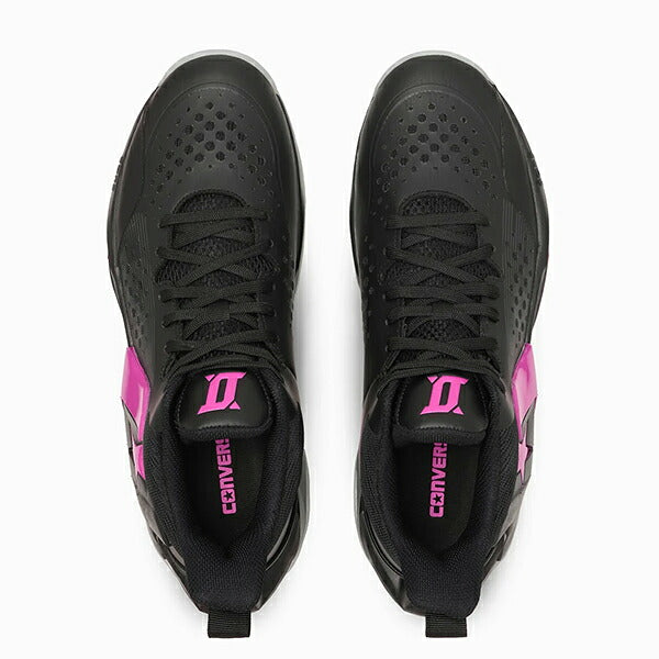 コンバースCONVERSEメンズバスケットボールシューズアンアベレージミッドブラックピンクバッシュ33500571