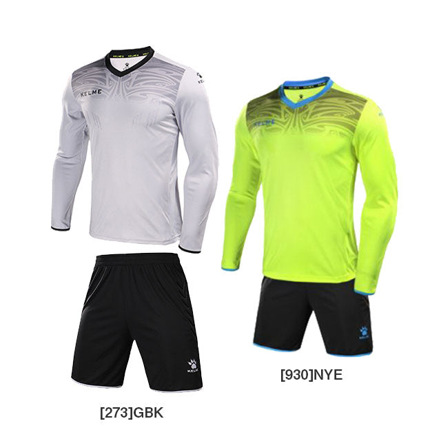【ショップ限定エントリーでさらに+9倍】ケルメKELMEジュニアサッカーゴールキーパーウェア上下セットGKシャツパンツ3873007長袖シャツプラクティスパンツ子供用