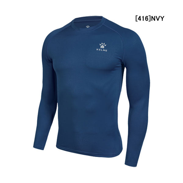 【ショップ限定エントリーでさらに+9倍】【ネコポス送料無料】ケルメKELME丸首ロングインナーシャツ3891113サッカーフットサルロングスリーブシャツアンダーシャツメンズ