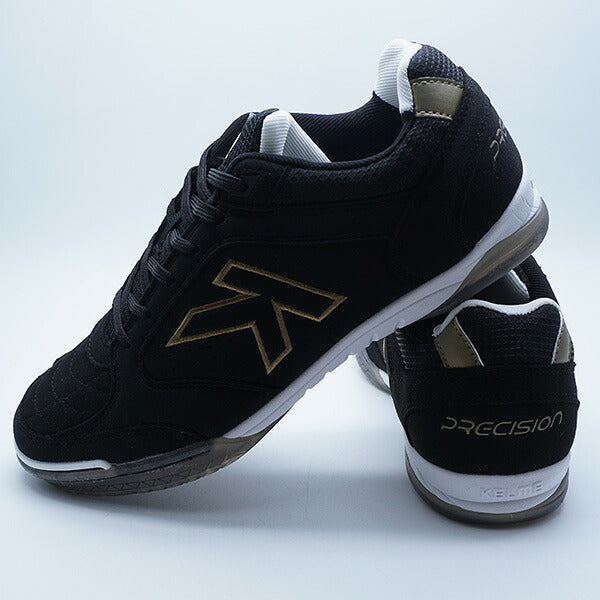 PRECISIONケルメKELME55211-91ブラックゴールドフットサルシューズインドア室内用