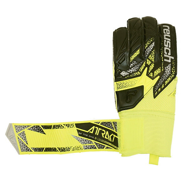 【ショップ限定エントリーでさらに+9倍】ロイシュreuschジュニアアトラクトシルバー5562215-2025サッカーキーパーグローブGKグローブゴールキーパーセイフティイエロー