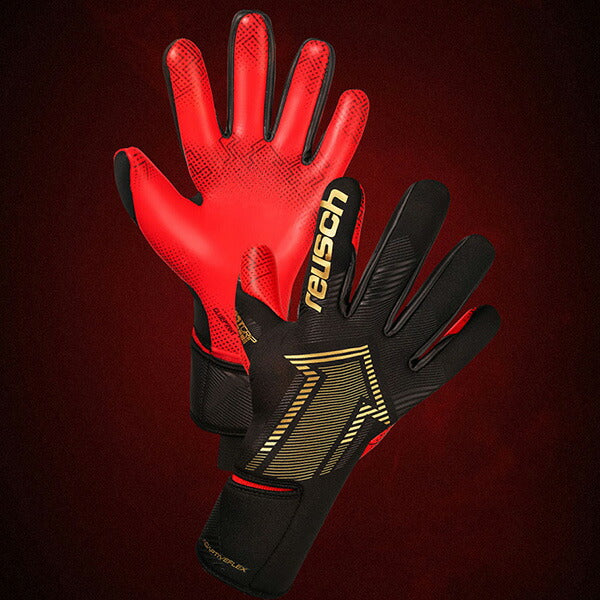 ロイシュreuschファストグリップゴールドXグループリント5570915-7075サッカーキーパーグローブGKグローブゴールキーパーブラック