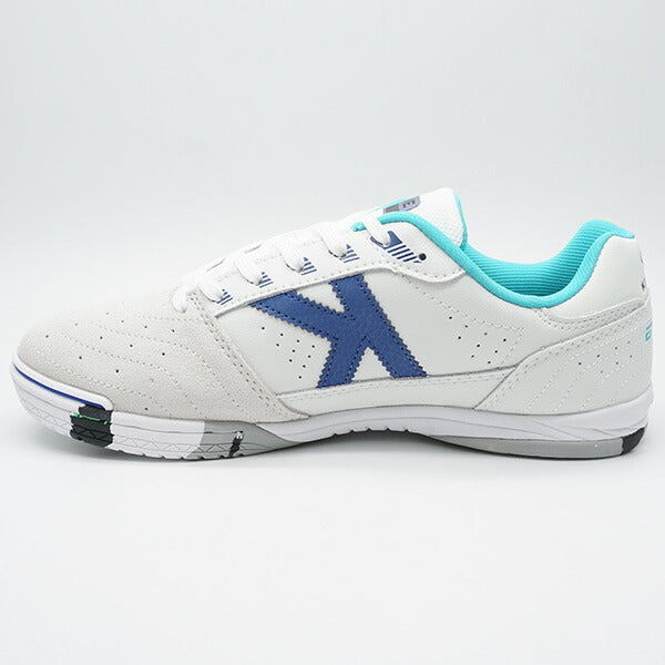 【ショップ限定エントリーでさらに+9倍】【フタバ限定】ELITEケルメKELME55904-704ホワイト×ブルーフットサルシューズインドア室内用