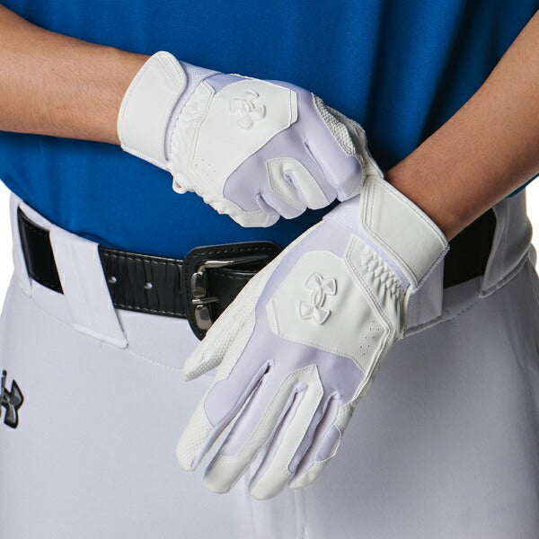 【ネコポス送料無料】アンダーアーマーUNDERARMOURUAクリーンアップバッティンググローブノンカラー野球バッティンググローブ両手用6001311