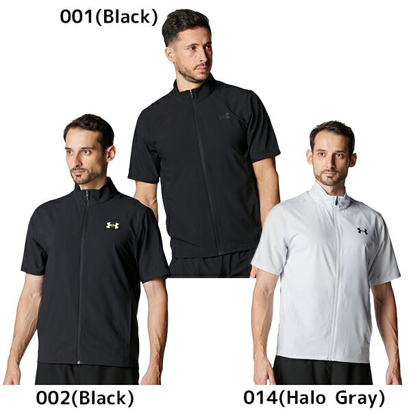 【ネコポス対応可】アンダーアーマーUNDERARMOURトレーニングシャツメンズUAフレッシュウーブンフルジップショートスリーブTシャツ6001546