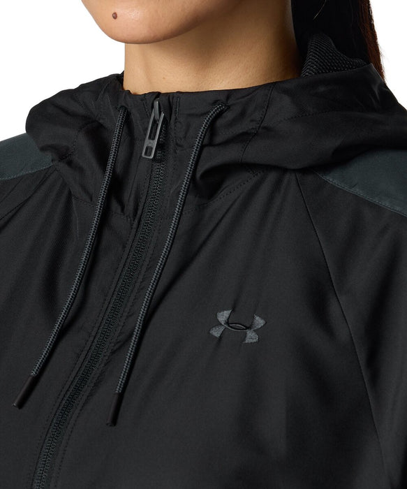 アンダーアーマーUNDERARMOURスポーツトレーニングウェアジャケットレディースUAメッシュライナーウーブンフーディー長袖WOMEN6007719