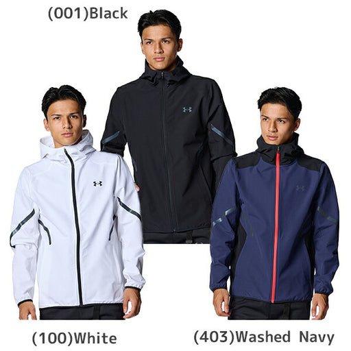 UNDERARMOURアンダーアーマートレーニングメンズUAブラッシュドウーブンリフレクトジャケットフードフルジップ6007741