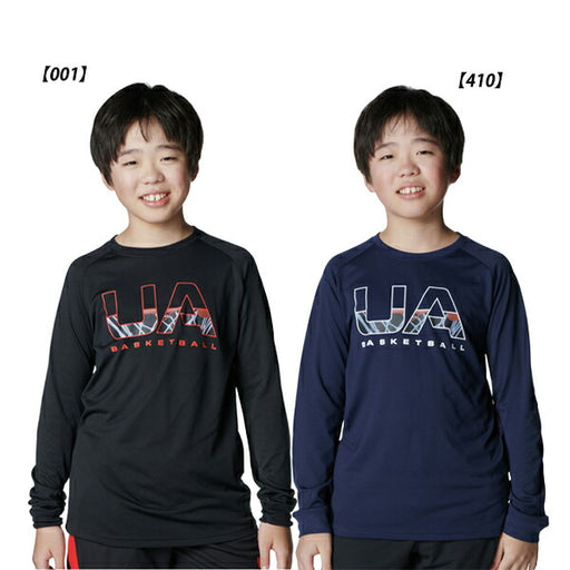 【ネコポス対応可】アンダーアーマーUAテックロゴロングスリーブTシャツバスケットボールジュニア長袖シャツ子供用6007872