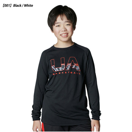 【ネコポス対応可】アンダーアーマーUAテックロゴロングスリーブTシャツバスケットボールジュニア長袖シャツ子供用6007872