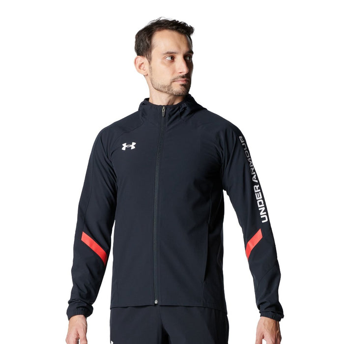 アンダーアーマーUNDERARMOURトレーニングシャツトレーニングジャケットメンズUAウーブンフルジップフーディージャージ6015051