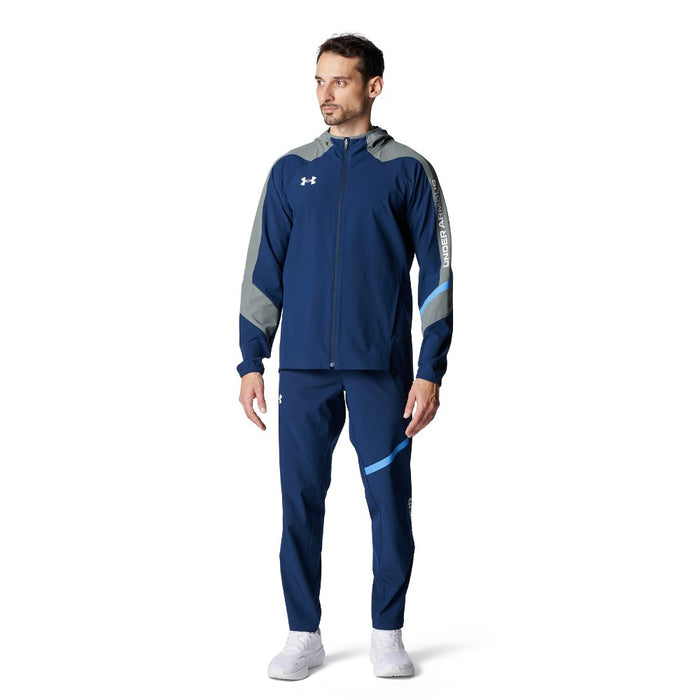 アンダーアーマーUNDERARMOURトレーニングシャツトレーニングジャケットメンズUAウーブンフルジップフーディージャージ6015051