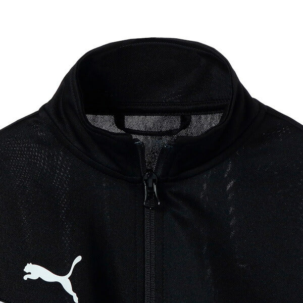 プーマPUMAジュニアTEAMRISEトレーニングポリトラックジャケット657652サッカーフットサルジャージトレーニングジャケットブラック子供用