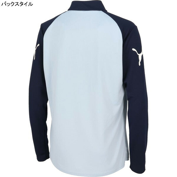 プーマPUMAINDIVIDUALFINAL1/4ジップトップ661215-10サッカーフットサルトレーニングトップシーイリュージョンメンズ