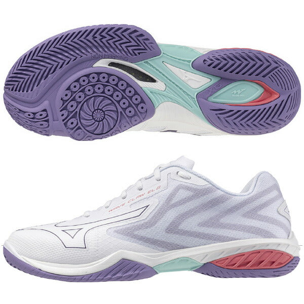 【ショップ限定エントリーでさらに+9倍】ミズノMIZUNOメンズレディースバドミントンシューズウエーブクローEL2FIT2E相当ホワイト71GA258268