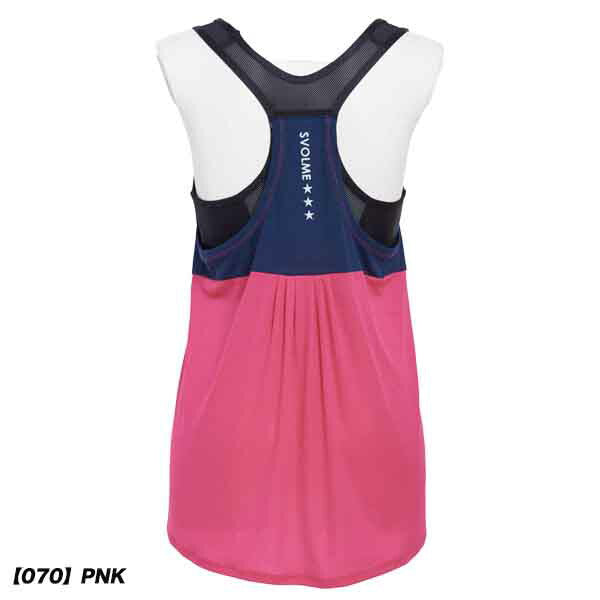 スボルメsvolmeウィメンズライトレイヤードタンクランニングフィットネスインナー付き7201-06700