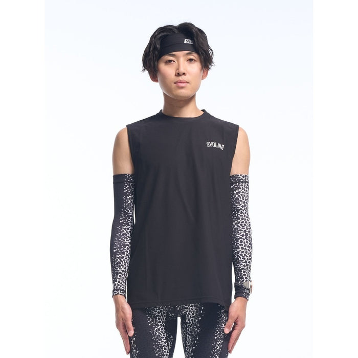 スボルメSVOLMEランニング用品LEOPARD（レオパード）UVカットアームカバーメンズレディース大人UPF50日焼け対策防寒ウォッチスリット7263-25329