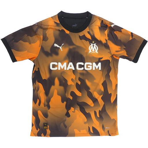 【ショップ限定エントリーでさらに+9倍】オリンピックマルセイユOM2023-243rdレプリカユニフォーム771344-03サッカー半袖ブラックオレンジプーマPUMA