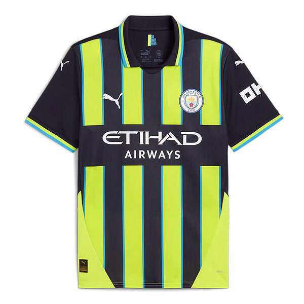 マンチェスターシティMCFC2024-25レプリカアウェイユニフォーム775086-02サッカーニューネイビー半袖プーマPUMA