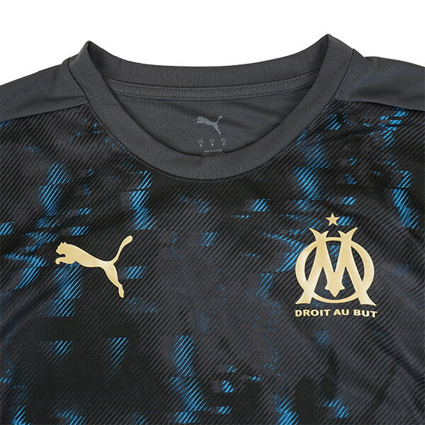 オリンピックマルセイユOM2024-25PMSSシャツ779249-51サッカーレプリカプラシャツギャラクテックグレー半袖プーマPUMA