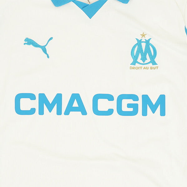 【ショップ限定エントリーでさらに+9倍】オリンピックマルセイユOM2025-26レプリカホームユニフォーム779801-01サッカープーマホワイト半袖プーマPUMA