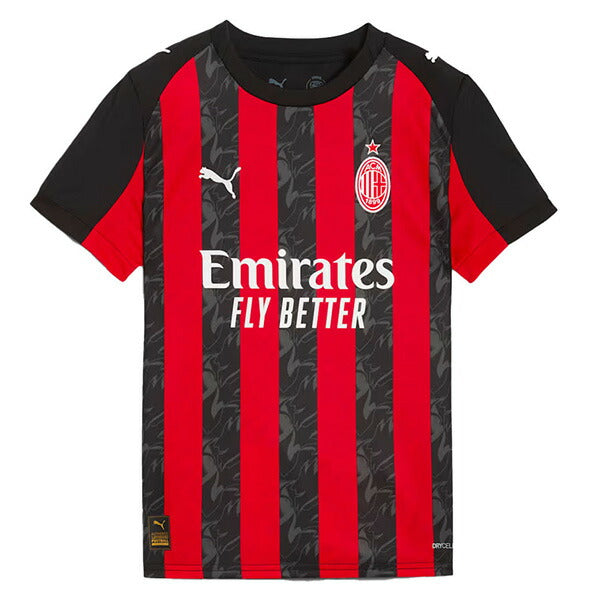 ACミランジュニアACM2025-26レプリカホームユニフォーム779965-01サッカーフォーオールタイムレッド半袖プーマPUMA