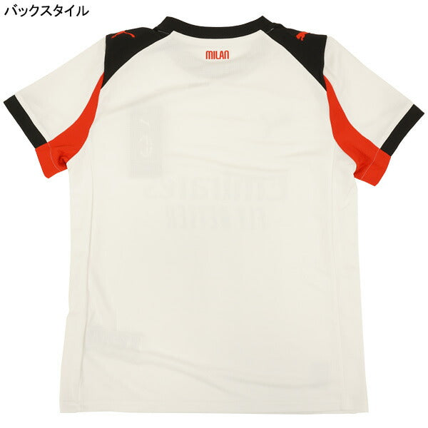 【ショップ限定エントリーでさらに+9倍】ACミランジュニアACM2025-26レプリカアウェイユニフォーム779974-02サッカー半袖ホワイトジュニア子供用プーマPUMA