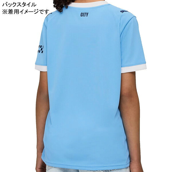 【ショップ限定エントリーでさらに+9倍】マンチェスターシティジュニアMCFC2025-26レプリカホームユニフォーム780341-01サッカー半袖チームライトブルー子供用プーマPUMA